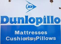 1950s Vintage Dunlop Dunlopillo Mattress Cushion Pillow Double Sided Enamel Sign