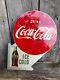 1951 Coca Cola Flange Sign. Painted Metal. 22.5inx18in. Double Sided