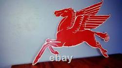 1953 Original Mobiloil Pegasus enamel double side sign