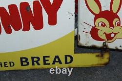 1956 Bunny Bread Advertising Double Sided Spinner Flange by Stout Sign Co