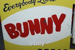 1956 Bunny Bread Advertising Double Sided Spinner Flange by Stout Sign Co