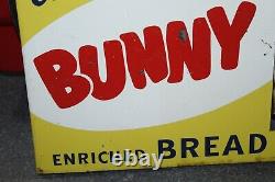 1956 Bunny Bread Advertising Double Sided Spinner Flange by Stout Sign Co