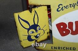 1956 Bunny Bread Advertising Double Sided Spinner Flange by Stout Sign Co