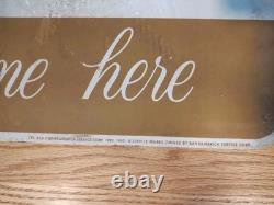 1959 Early Orig Vintage Double Sided Metal Sign Your BANK AMERICARD Welcome Here