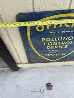 1960 Pollution control Service Station Double sided heavy gauge metal sign
