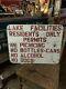 1960's Lake Rule Sign Double Sided. Vintage Sign