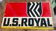 1964 Vintage Us Royal Tires Enamel Metal Sign Size 33 X 19 Inches Double Sided