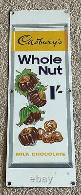 1970s Cadburys Whole Nut/Milk Tray Enamel Double Sided Vending Machine Sign
