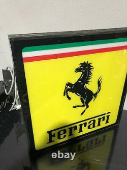 1980 Ferrari official dealer double side illuminated sign