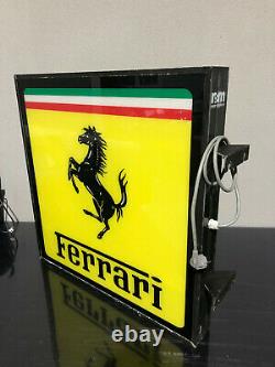 1980 Ferrari official dealer double side illuminated sign