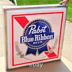 1986 PABST BEER Outdoor 4' x 4' Double Sided SIGN The Best NOS Mint In Box WOW