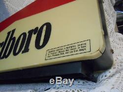 1995 MARLBORO LIGHTED SIGN Double SIDED HANGS 28x5x12 Cigarettes Phillip Morris