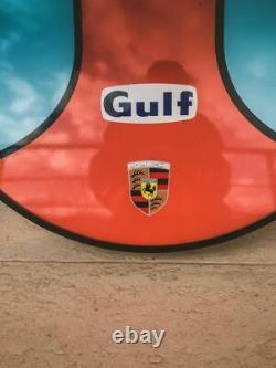 2000s Porsche Gulf illuminated double side sign