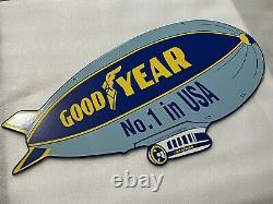 20 Inch Good Year Double Side Die Cut Dealer PORCELAIN ENAMEL Sign