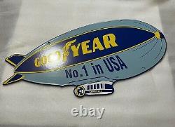 20 Inch Good Year Double Side Die Cut Dealer PORCELAIN ENAMEL Sign