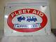 23 X 15 Rare Vintage Fleet Aid Approved Double Sided Heavy Metal Sign