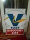 24x20 Gas Oil Vintage Valero Fleet Discount Site Double Sided Metal Sign