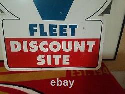 24X20 Gas Oil Vintage Valero Fleet Discount Site Double Sided Metal Sign