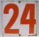 24 36 Old Gas Station Price Sign Double Sided Tin Metal Grommets Spinner Insert
