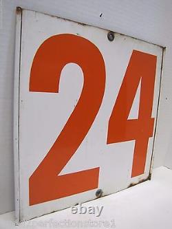 24 36 Old Gas Station Price Sign Double Sided Tin Metal Grommets Spinner Insert