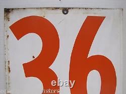 24 36 Old Gas Station Price Sign Double Sided Tin Metal Grommets Spinner Insert