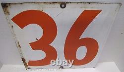 24 36 Old Gas Station Price Sign Double Sided Tin Metal Grommets Spinner Insert