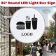 24 Inch Led Light Box Round Double Sided Waterproof Advertising Projecting Sign
