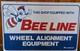 24x36 Bee Line Wheel Alignment Equipment Vintage Double Sided Metal