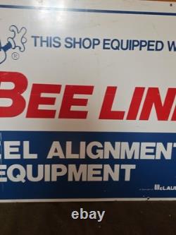 24x36 BEE LINE WHEEL ALIGNMENT EQUIPMENT VINTAGE DOUBLE SIDED METAL