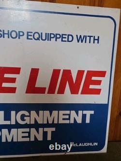 24x36 BEE LINE WHEEL ALIGNMENT EQUIPMENT VINTAGE DOUBLE SIDED METAL