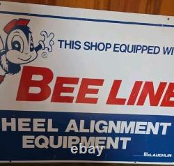 24x36 BEE LINE WHEEL ALIGNMENT EQUIPMENT VINTAGE DOUBLE SIDED METAL