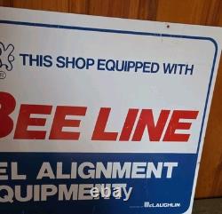 24x36 BEE LINE WHEEL ALIGNMENT EQUIPMENT VINTAGE DOUBLE SIDED METAL