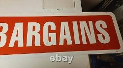 2 VTG TIRE BARGAINS Double Sided Signs Old Signs