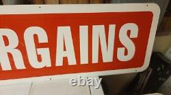 2 VTG TIRE BARGAINS Double Sided Signs Old Signs