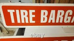 2 VTG TIRE BARGAINS Double Sided Signs Old Signs