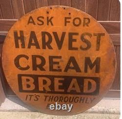30 Inch Harvest Cream Bread Sign Double Sided