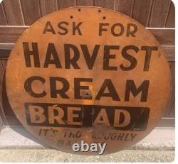 30 Inch Harvest Cream Bread Sign Double Sided