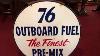 42 Double Sided Union 76 Outboard Boat Motor Gas Porcelain Sign For Sale 2 495