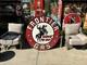 48 Frontier Gas Circular Metal Porcelain Double Sided Sign