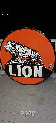 48 LION Double Sided porcelain sign