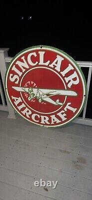 48 SINCLAIR AIR CRAFT porcelain sign Double Sided