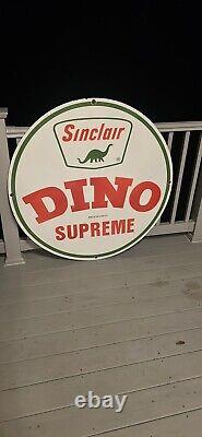 48 SINCLAIR DINO SUPRIME porcelain sign double sided