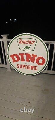 48 SINCLAIR DINO SUPRIME porcelain sign double sided
