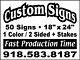 50 18x24 Double Sided Custom Coroplast Yard Signs With Stakes