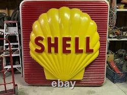 6 Ft Shell Double Sided Gas Station Light Up Sign Complete