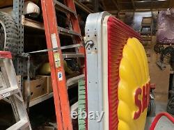 6 Ft Shell Double Sided Gas Station Light Up Sign Complete