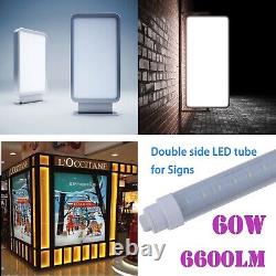 6 PACK 7FT 60W Led Tube R17D T12/HO/RDC Base F84T12/D/HO For Double Sided Signs