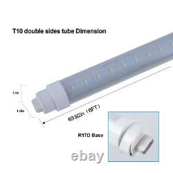 6 Pack T10 6FT 48W R17D/HO Base LED Outdoor Tubes for Double Sided Sign