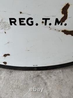 6ft Double Sided Porcelain Texaco Dealer Sign 1954