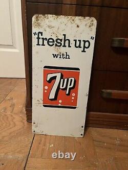 7 Up Sign, Vintage Sign, Soda Sign, Double Sided Sign, Soda Pop Sign, Signage